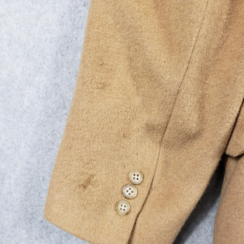 Vintage Dellapenna Camel Hair Blazer 40R Tan Sport Coat USA‎ Indie Sleaze Grunge